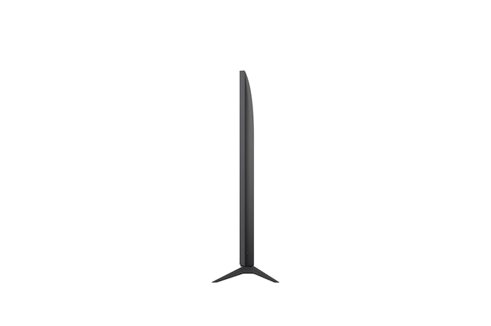 Left-facing side view of LG UHD UA75 TV.